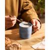 image:imagefamiware Coffee Mugs Set of 6 Meteor 13 oz Ceramic Mug Cup Set with Handle for Coffee Tea Cappuccino Latte Milk Creamy WhiteMeteorBlue Gray