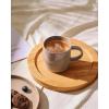image:imagefamiware Coffee Mugs Set of 6 Meteor 13 oz Ceramic Mug Cup Set with Handle for Coffee Tea Cappuccino Latte Milk Creamy WhiteMilkywayCinnamon Brown
