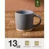 image:imagefamiware Coffee Mugs Set of 6 Meteor 13 oz Ceramic Mug Cup Set with Handle for Coffee Tea Cappuccino Latte Milk Creamy WhiteMilkywayDark Gray