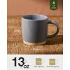 image:imagefamiware Coffee Mugs Set of 6 Meteor 13 oz Ceramic Mug Cup Set with Handle for Coffee Tea Cappuccino Latte Milk Creamy WhiteMilkywayDark Gray