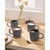 image:imagefamiware Coffee Mugs Set of 6 Meteor 13 oz Ceramic Mug Cup Set with Handle for Coffee Tea Cappuccino Latte Milk Creamy WhiteMilkywayDark Gray