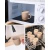 image:imagefamiware Coffee Mugs Set of 6 Meteor 13 oz Ceramic Mug Cup Set with Handle for Coffee Tea Cappuccino Latte Milk Creamy WhiteMilkywayMulticolor