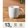 image:imagefamiware Coffee Mugs Set of 6 Meteor 13 oz Ceramic Mug Cup Set with Handle for Coffee Tea Cappuccino Latte Milk Creamy WhiteMilkywayWhite