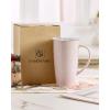 image:imagefamiware Jupiter Large Coffee Mug 20oz Coffee Mug with Lid Ceramic Mugs Set of 2 Cup Set with Handle for Latte Tea Cocoa Milk Microwave and Dishwasher Safe Light Blue and Light GreenJupiterLight Pink