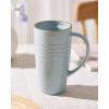 image:imagefamiware Jupiter Large Coffee Mug 20oz Coffee Mug with Lid Ceramic Mugs Set of 2 Cup Set with Handle for Latte Tea Cocoa Milk Microwave and Dishwasher Safe Light Blue and Light GreenJupiterLight Blue and Light Green