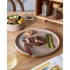 image:imageFamiware Annecy Plates and Bowls Sets 12 Pieces Dinnerware Sets Microwave and Dishwasher Safe Dishes Set for 4 Chip and Scratch Resistant GreyBlueCinnamon Brown