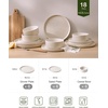image:imageFamiware Annecy Plates and Bowls Sets 12 Pieces Dinnerware Sets Microwave and Dishwasher Safe Dishes Set for 4 Chip and Scratch Resistant GreyBlueCreamy White with Colorful Speckles