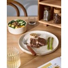 image:imageFamiware Annecy Plates and Bowls Sets 12 Pieces Dinnerware Sets Microwave and Dishwasher Safe Dishes Set for 4 Chip and Scratch Resistant GreyBlueCreamy White with Colorful Speckles