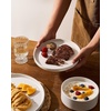 image:imageFamiware Annecy Plates and Bowls Sets 12 Pieces Dinnerware Sets Microwave and Dishwasher Safe Dishes Set for 4 Chip and Scratch Resistant GreyBlueMatte Beige White