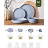 image:imageFamiware Annecy Plates and Bowls Sets 12 Pieces Dinnerware Sets Microwave and Dishwasher Safe Dishes Set for 4 Chip and Scratch Resistant GreyBlueReactive Blue