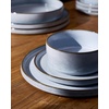 image:imageFamiware Annecy Plates and Bowls Sets 12 Pieces Dinnerware Sets Microwave and Dishwasher Safe Dishes Set for 4 Chip and Scratch Resistant GreyBlueReactive Blue