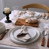 image:imageFamiware Annecy Plates and Bowls Sets 12 Pieces Dinnerware Sets Microwave and Dishwasher Safe Dishes Set for 4 Chip and Scratch Resistant GreyBlueWhite