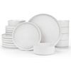 image:imageFamiware Annecy Plates and Bowls Sets 12 Pieces Dinnerware Sets Microwave and Dishwasher Safe Dishes Set for 4 Chip and Scratch Resistant GreyBlueWhite