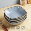image:imagefamiware Large Pasta Bowls Set of 4 Ocean Round 85 Pasta Serving Bowl Large Dinner Bowls Kitchen Bowl Set Microwave and Dishwasher Safe Scratch Resistant Cappuccino WhiteBlue