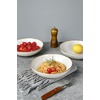 image:imagefamiware Large Pasta Bowls Set of 4 Ocean Round 85 Pasta Serving Bowl Large Dinner Bowls Kitchen Bowl Set Microwave and Dishwasher Safe Scratch Resistant Cappuccino WhiteCappuccino White