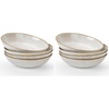 image:imagefamiware Large Pasta Bowls Set of 4 Ocean Round 85 Pasta Serving Bowl Large Dinner Bowls Kitchen Bowl Set Microwave and Dishwasher Safe Scratch Resistant Cappuccino WhiteCappuccino White