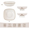 image:imagefamiware Large Pasta Bowls Set of 4 Ocean Round 85 Pasta Serving Bowl Large Dinner Bowls Kitchen Bowl Set Microwave and Dishwasher Safe Scratch Resistant Cappuccino WhiteCappuccino White