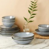image:imagefamiware Large Pasta Bowls Set of 4 Ocean Round 85 Pasta Serving Bowl Large Dinner Bowls Kitchen Bowl Set Microwave and Dishwasher Safe Scratch Resistant Cappuccino WhiteBlue