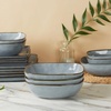 image:imagefamiware Large Pasta Bowls Set of 4 Ocean Round 85 Pasta Serving Bowl Large Dinner Bowls Kitchen Bowl Set Microwave and Dishwasher Safe Scratch Resistant Cappuccino WhiteBlue