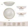 image:imagefamiware Large Pasta Bowls Set of 4 Ocean Round 85 Pasta Serving Bowl Large Dinner Bowls Kitchen Bowl Set Microwave and Dishwasher Safe Scratch Resistant Cappuccino WhiteCappuccino White