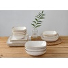 image:imagefamiware Large Pasta Bowls Set of 4 Ocean Round 85 Pasta Serving Bowl Large Dinner Bowls Kitchen Bowl Set Microwave and Dishwasher Safe Scratch Resistant Cappuccino WhiteCappuccino White