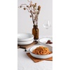 image:imagefamiware Mercury Pasta Bowls Set of 6 33 oz Large Salad Bowls Ceramic Pasta Plates Bowls Serving Bowls for Kitchen Microwave amp Dishwasher Safe CharcoalWhite