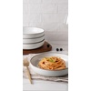 image:imagefamiware Mercury Pasta Bowls Set of 6 33 oz Large Salad Bowls Ceramic Pasta Plates Bowls Serving Bowls for Kitchen Microwave amp Dishwasher Safe CharcoalWhite