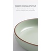 image:imagefamiware Mercury Pasta Bowls Set of 6 33 oz Large Salad Bowls Ceramic Pasta Plates Bowls Serving Bowls for Kitchen Microwave amp Dishwasher Safe CharcoalLight Green