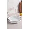 image:imagefamiware Mercury Pasta Bowls Set of 6 33 oz Large Salad Bowls Ceramic Pasta Plates Bowls Serving Bowls for Kitchen Microwave amp Dishwasher Safe CharcoalWhite