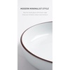 image:imagefamiware Mercury Pasta Bowls Set of 6 33 oz Large Salad Bowls Ceramic Pasta Plates Bowls Serving Bowls for Kitchen Microwave amp Dishwasher Safe CharcoalWhite