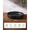 image:imagefamiware Mercury Pasta Bowls Set of 6 33 oz Large Salad Bowls Ceramic Pasta Plates Bowls Serving Bowls for Kitchen Microwave amp Dishwasher Safe CharcoalBlack