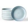 image:imagefamiware Milkyway 33 oz Bowl Set Pasta Bowls Set of 6 Salad Bowls Double Reactive Glaze Sturdy amp Stackable Ideal for Housewarming Festivals Matcha Green with SpecklesLight Blue