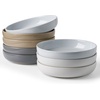 image:imagefamiware Milkyway 33 oz Bowl Set Pasta Bowls Set of 6 Salad Bowls Double Reactive Glaze Sturdy amp Stackable Ideal for Housewarming Festivals Matcha Green with SpecklesMulticolor