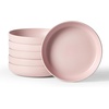 image:imagefamiware Milkyway 33 oz Bowl Set Pasta Bowls Set of 6 Salad Bowls Double Reactive Glaze Sturdy amp Stackable Ideal for Housewarming Festivals Matcha Green with SpecklesLight Pink
