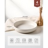 image:imagefamiware Milkyway 33 oz Bowl Set Pasta Bowls Set of 6 Salad Bowls Double Reactive Glaze Sturdy amp Stackable Ideal for Housewarming Festivals Matcha Green with SpecklesMatte White
