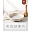 image:imagefamiware Milkyway 33 oz Bowl Set Pasta Bowls Set of 6 Salad Bowls Double Reactive Glaze Sturdy amp Stackable Ideal for Housewarming Festivals Matcha Green with SpecklesMatte White