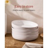 image:imagefamiware Milkyway 33 oz Bowl Set Pasta Bowls Set of 6 Salad Bowls Double Reactive Glaze Sturdy amp Stackable Ideal for Housewarming Festivals Matcha Green with SpecklesWhite Thread