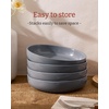 image:imagefamiware Milkyway 33 oz Bowl Set Pasta Bowls Set of 6 Salad Bowls Double Reactive Glaze Sturdy amp Stackable Ideal for Housewarming Festivals Matcha Green with SpecklesDark Gray