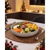 image:imagefamiware Milkyway 33 oz Bowl Set Pasta Bowls Set of 6 Salad Bowls Double Reactive Glaze Sturdy amp Stackable Ideal for Housewarming Festivals Matcha Green with SpecklesLight Gray