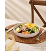 image:imagefamiware Milkyway 33 oz Bowl Set Pasta Bowls Set of 6 Salad Bowls Double Reactive Glaze Sturdy amp Stackable Ideal for Housewarming Festivals Matcha Green with SpecklesWhite Thread