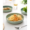 image:imagefamiware Milkyway 33 oz Bowl Set Pasta Bowls Set of 6 Salad Bowls Double Reactive Glaze Sturdy amp Stackable Ideal for Housewarming Festivals Matcha Green with SpecklesLight Green