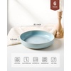 image:imagefamiware Milkyway 33 oz Bowl Set Pasta Bowls Set of 6 Salad Bowls Double Reactive Glaze Sturdy amp Stackable Ideal for Housewarming Festivals Matcha Green with SpecklesLight Blue