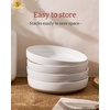image:imagefamiware Milkyway 33 oz Bowl Set Pasta Bowls Set of 6 Salad Bowls Double Reactive Glaze Sturdy amp Stackable Ideal for Housewarming Festivals Matcha Green with SpecklesWhite