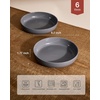 image:imagefamiware Milkyway 33 oz Bowl Set Pasta Bowls Set of 6 Salad Bowls Double Reactive Glaze Sturdy amp Stackable Ideal for Housewarming Festivals Matcha Green with SpecklesDark Gray