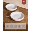 image:imagefamiware Milkyway 33 oz Bowl Set Pasta Bowls Set of 6 Salad Bowls Double Reactive Glaze Sturdy amp Stackable Ideal for Housewarming Festivals Matcha Green with SpecklesWhite Thread