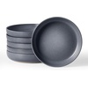 image:imagefamiware Milkyway 33 oz Bowl Set Pasta Bowls Set of 6 Salad Bowls Double Reactive Glaze Sturdy amp Stackable Ideal for Housewarming Festivals Matcha Green with SpecklesMatte Dark Charcoal