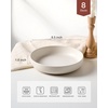 image:imagefamiware Milkyway 33 oz Bowl Set Pasta Bowls Set of 6 Salad Bowls Double Reactive Glaze Sturdy amp Stackable Ideal for Housewarming Festivals Matcha Green with SpecklesMatte White
