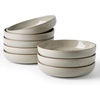 image:imagefamiware Milkyway 33 oz Bowl Set Pasta Bowls Set of 6 Salad Bowls Double Reactive Glaze Sturdy amp Stackable Ideal for Housewarming Festivals Matcha Green with SpecklesMatcha Green with Speckles