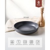 image:imagefamiware Milkyway 33 oz Bowl Set Pasta Bowls Set of 6 Salad Bowls Double Reactive Glaze Sturdy amp Stackable Ideal for Housewarming Festivals Matcha Green with SpecklesMatte Dark Charcoal