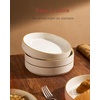 image:imagefamiware Star 75 Pasta Bowls Set Salad Bowl Set of 8 Double Reactive Glaze Stackable Ideal for Your Friend for Housewarming Festivals Cappuccino WhiteWhite